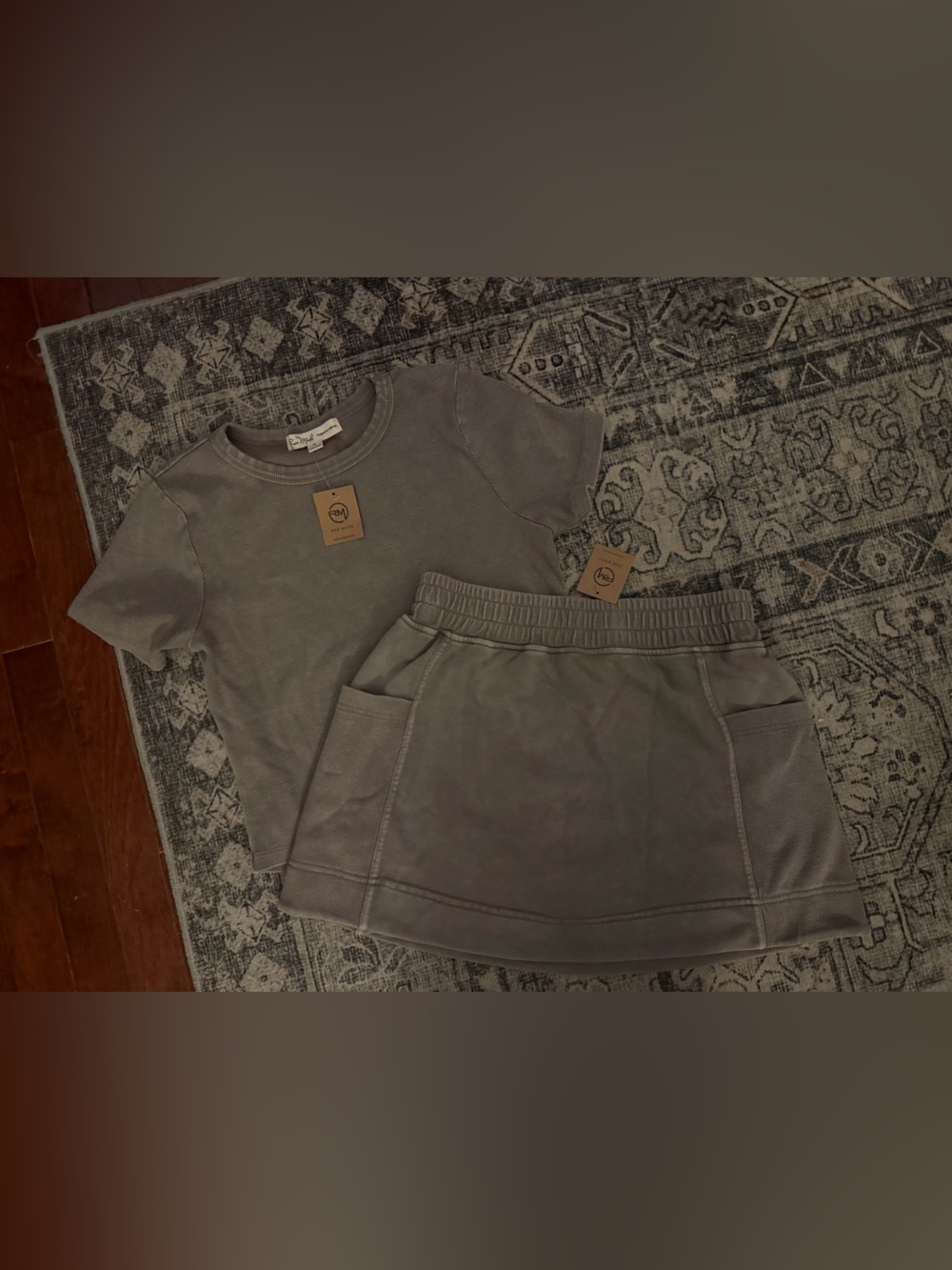 Rae Mode Washed Gray Two-Piece Lounge Set